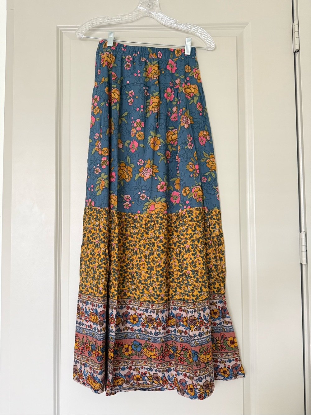 Natural Life Camille Maxi Skirt - Riviera Batik Blue